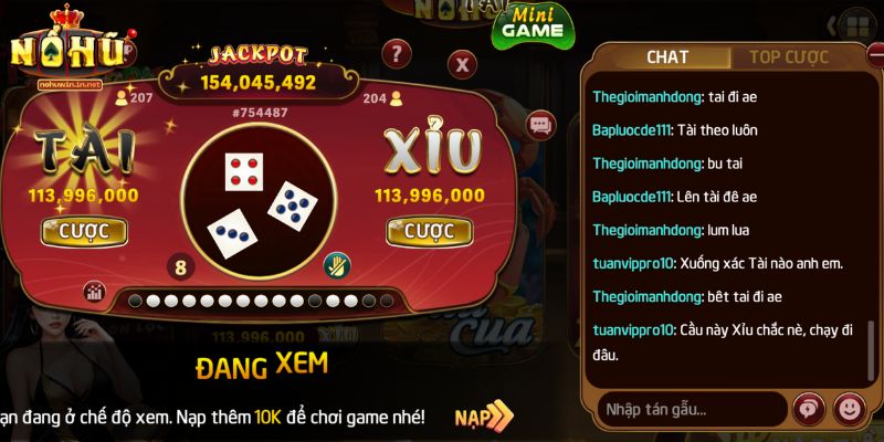 Game tài xỉu cuốn hút