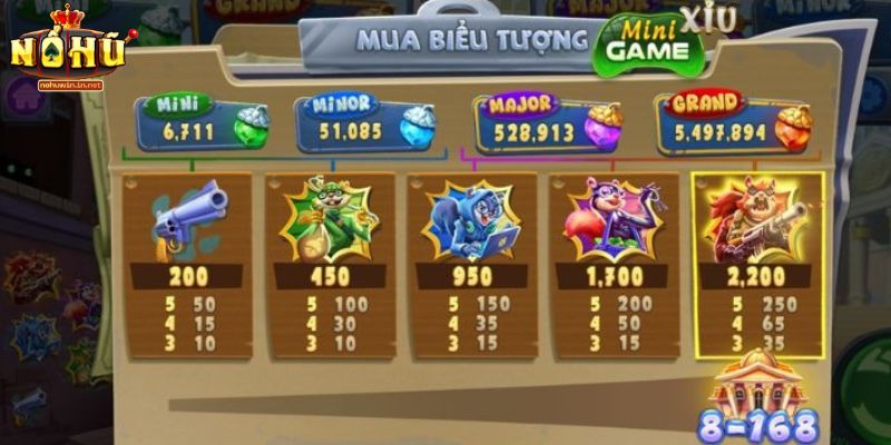 Cách chơi nổ hũ Phi Vụ Hạt Dẻ NOHUWIN chi tiết